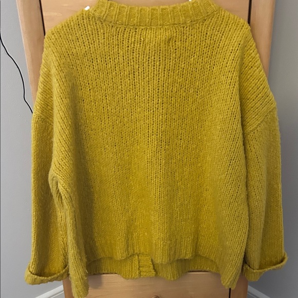 Maeve Mustard Yellow Bunny Slope Cardigan, LP - Picture 4 of 4